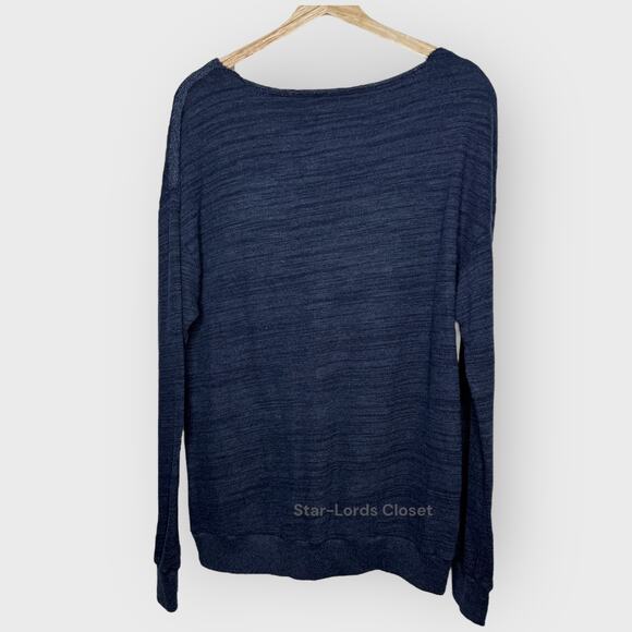 Abercrombie Fitch Oversized Long Sleeve Top | Small | Heather Blue Oversized Raw - Picture 6 of 6